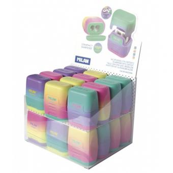 Ascutitoare plastic dubla cu container SUNSET MILAN